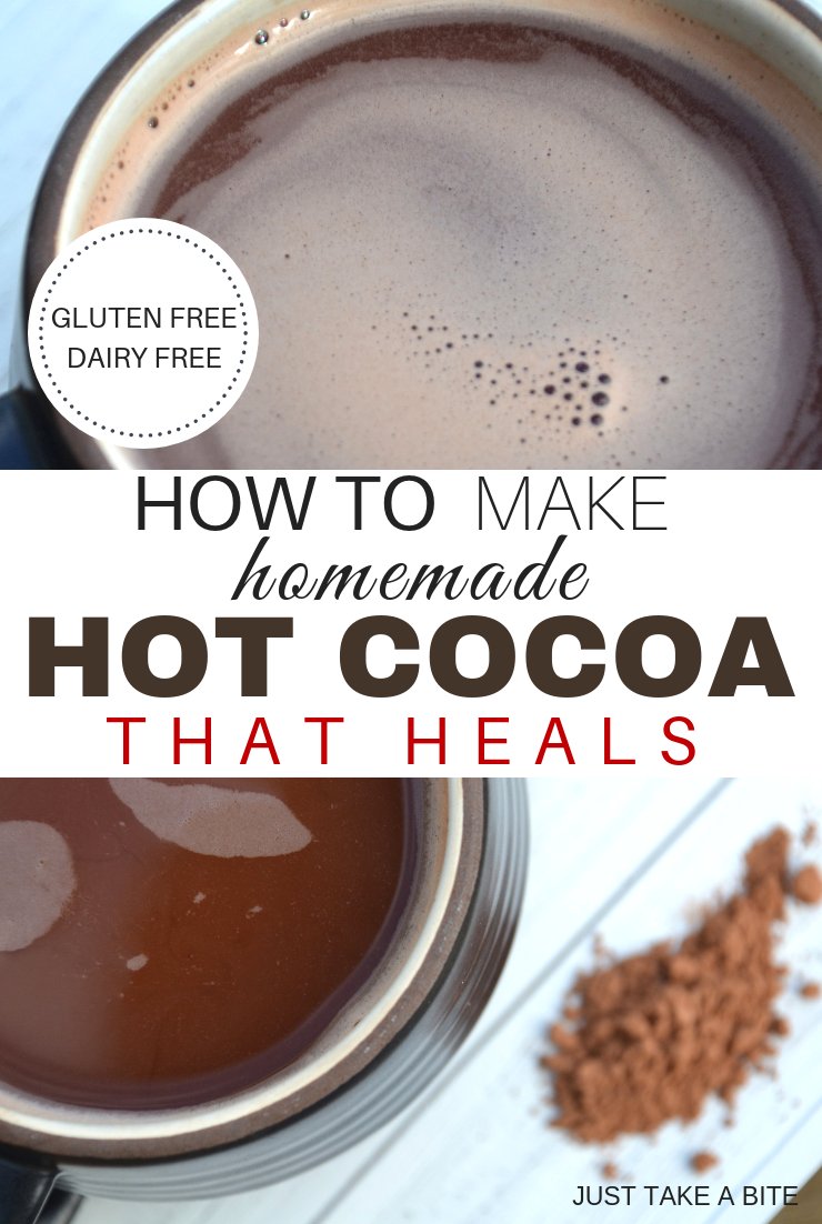 This healing hot cocoa will warm you up, keep you hydrated and nourish your body. Plus it tastes great! The perfect cold weather drink. #realfood #glutenfree #homemade