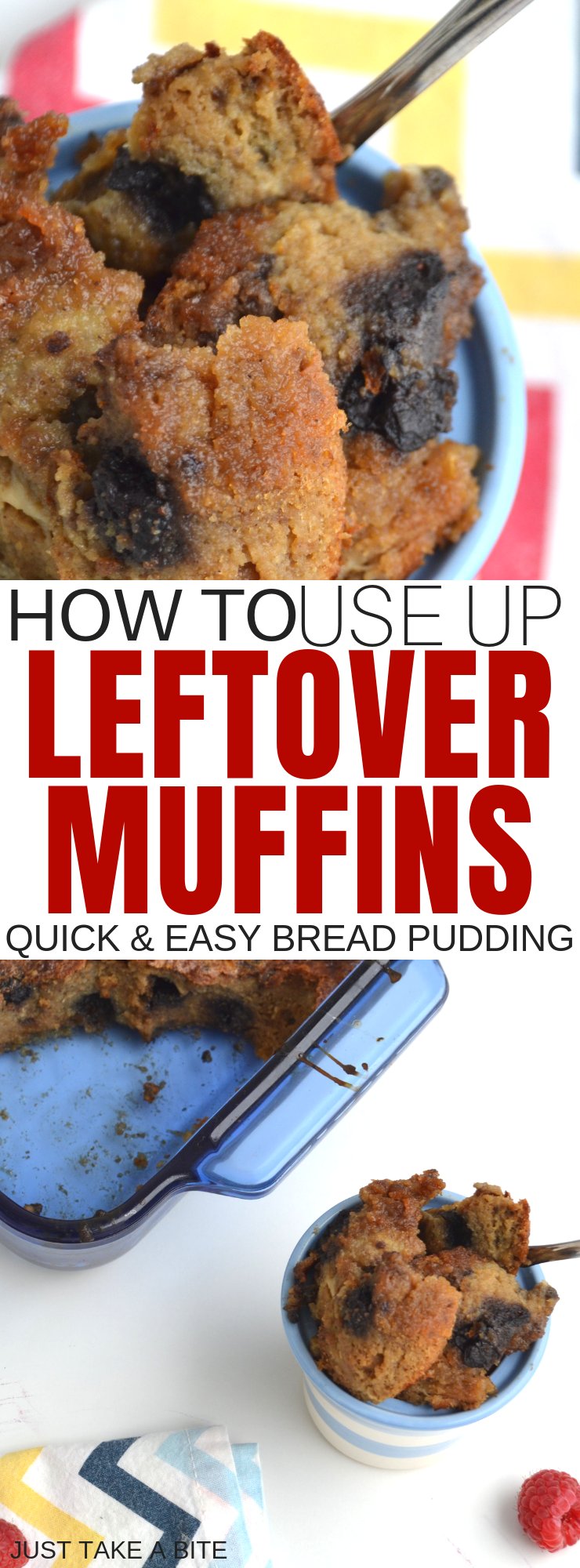 How to use up leftover muffins. Don't let those leftover muffins go to waste! Whether they are getting stale or are starting to crumble, muffins make amazing bread pudding. #leftovermuffins #simplefood #glutenfree #breadpudding