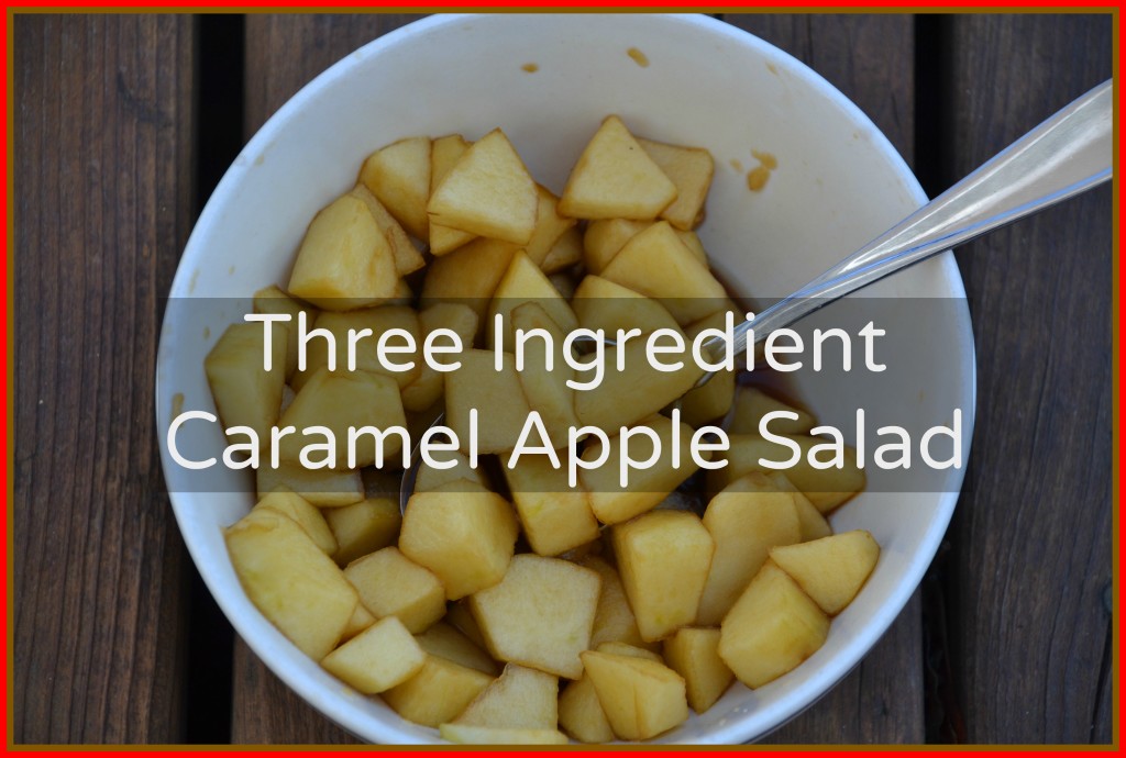 Three Ingredient Caramel Apple Salad (gluten free, dairy free)