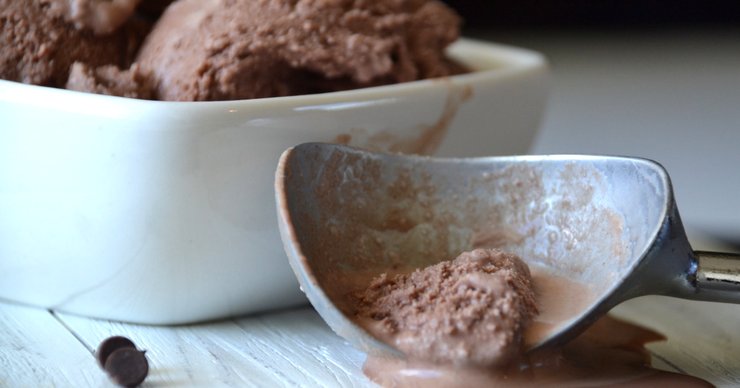 This salted dark chocolate ice cream has the perfect balance of salty and sweet in creamy, rich chocolate.
