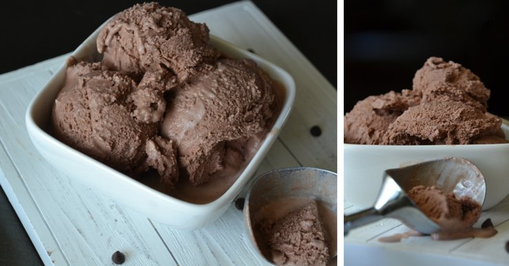 This salted dark chocolate ice cream has the perfect balance of salty and sweet in creamy, rich chocolate.