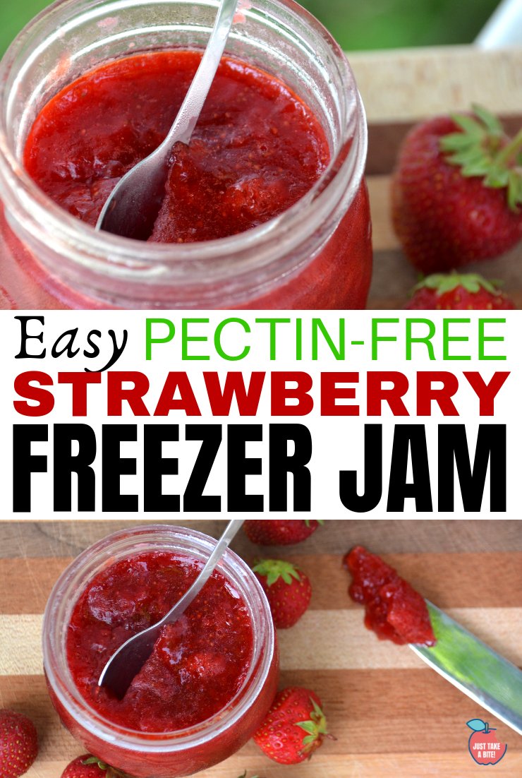 Summer preservation just got a little easier. This pectin-free easy strawberry freezer jam is the perfect way to use fresh strawberries. Just FOUR real food ingredients!