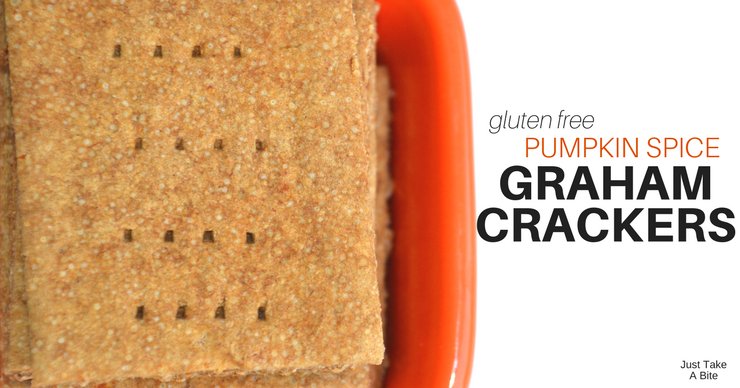 Pumpkin spice graham crackers are easy to make, allergen friendly and capture the warm flavors of pumpkin pie. They make a perfect after school snack or lunch box addition. #glutenfreefood #pumpkinspice