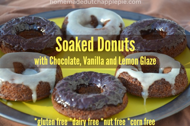 Soaked Donuts With Chocolate Vanilla and Lemon Glaze: Gluten Free Dairy Free Nut Free Corn Free || Homemade Dutch Apple Pie