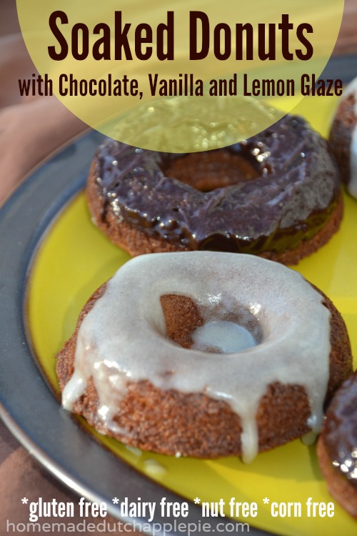 Soaked Donuts With Chocolate Vanilla and Lemon Glaze: Gluten Free Dairy Free Nut Free Corn Free || Homemade Dutch Apple Pie 5