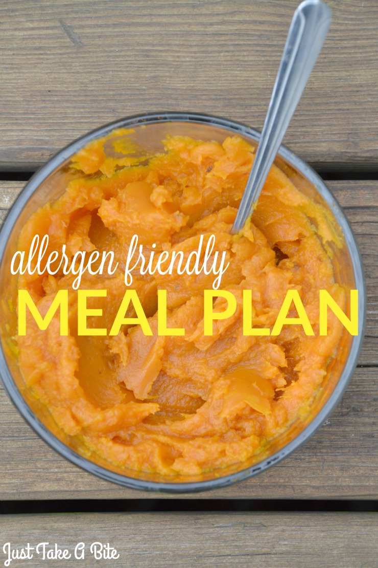 Allergen Friendly Meal Plan | Just Take A Bite This week's agenda and menu focuses on rotation, trying new foods, hosting guests and Halloween!