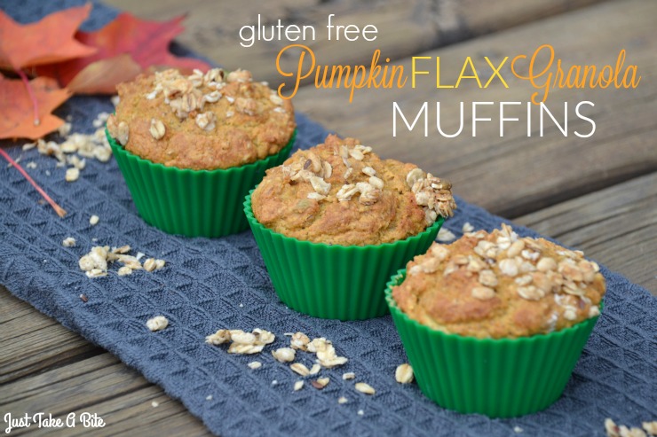 Gluten Free Pumpkin Flax Granola Muffins | Just Take A Bite