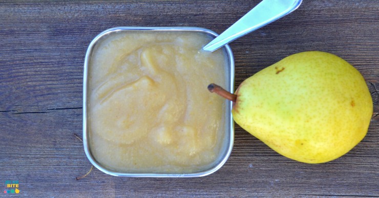 An easy solution for preserving pears without spending hours in the kitchen - how to make and can pear sauce. A great no-sugar-added alternative to applesauce. #canning #realfood #healthykids #pearsauce