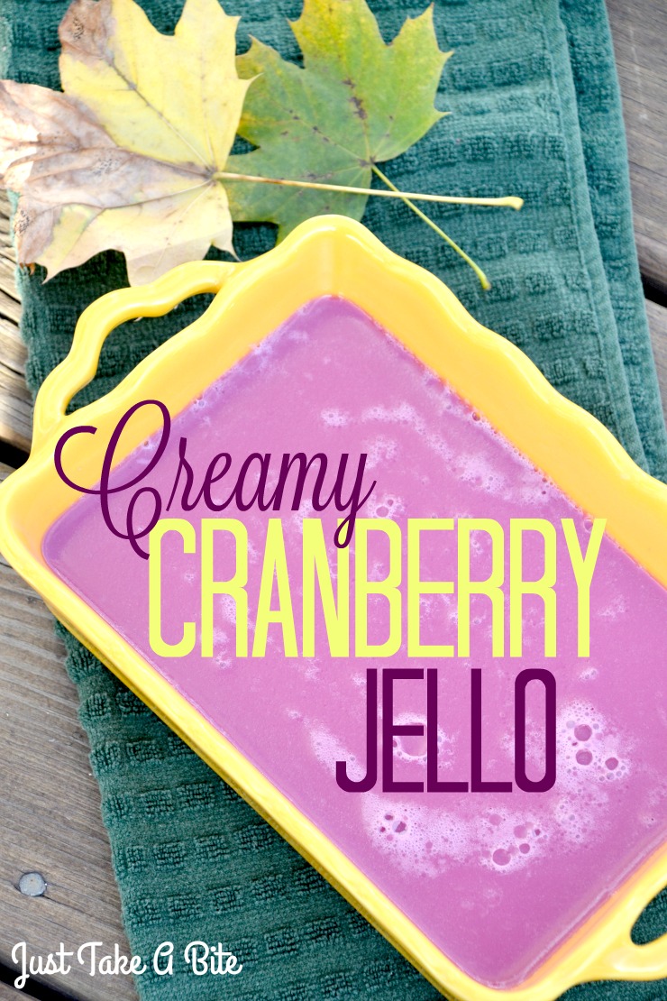 Creamy Cranberry Jello | Just Take A Bite