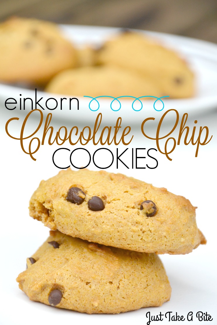 Einkorn Chocolate Chip Cookies | Just Take A Bite | A twist on the classic chocolate chip cookie that is free of dairy, nuts, soy, rice, corn and coconut