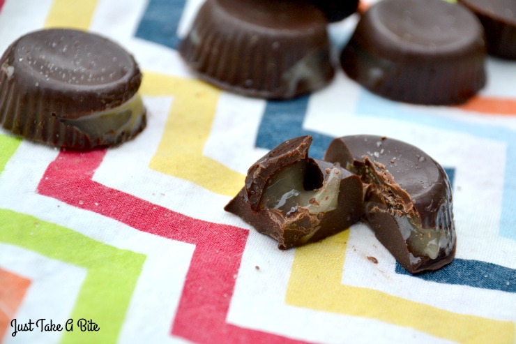 Five Minute Salted Honey Chocolates | Just Take A Bite