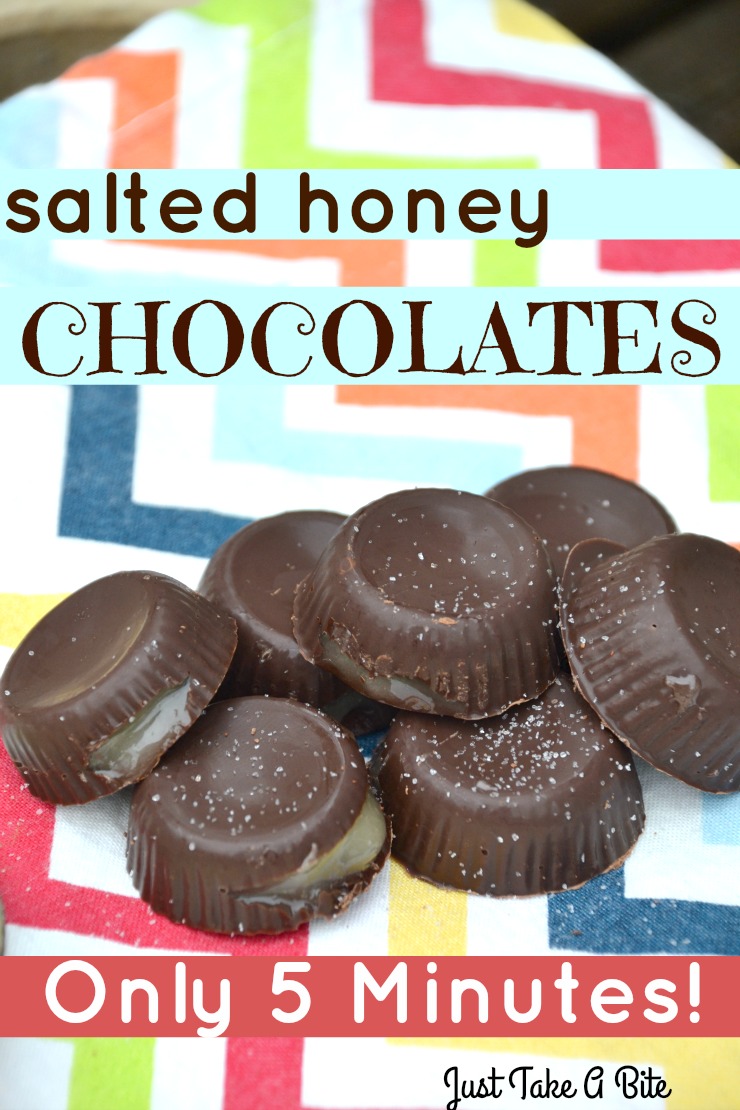 Five Minute Salted Honey Chocolates | Just Take A Bite| Salted creamy honey between layers of sweet chocolate