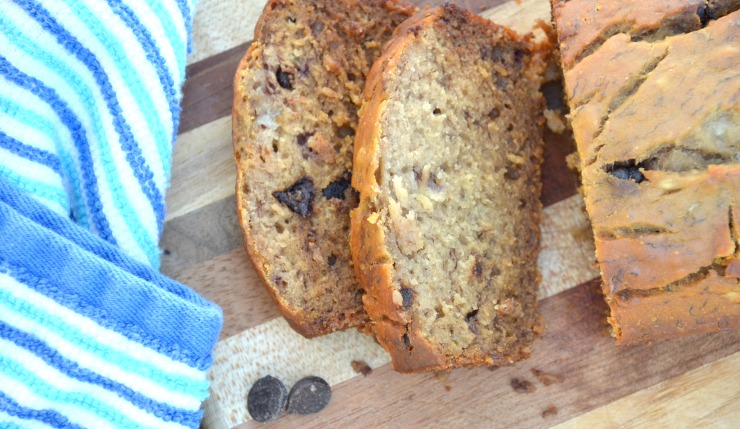 Missing your favorite banana bread because of allergies? This version is easy to make, holds together well and is free of gluten, dairy, nuts, corn, soy and coconut.