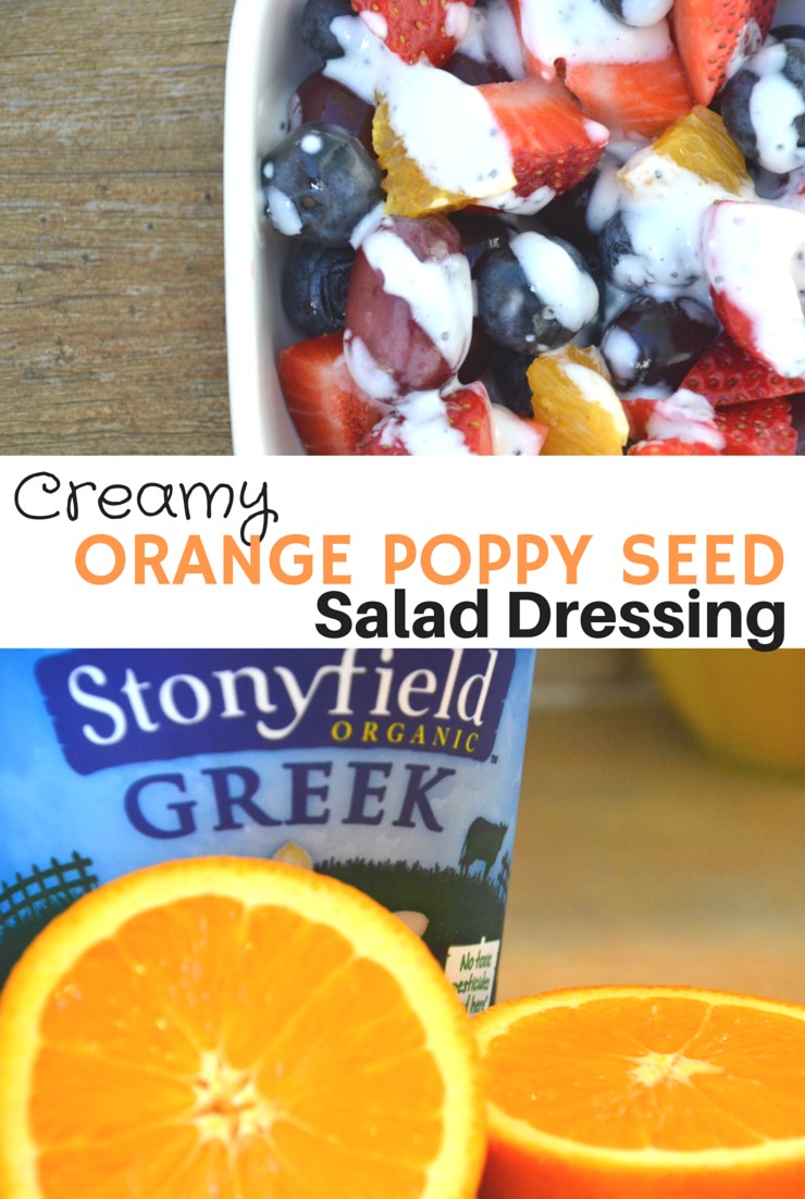 No more boring fruit. This simple creamy orange poppy seed salad dressing transforms any combination of fruit into a special side dish.