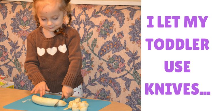 Sometimes it seems like more of a hassle than it's worth to get your kids in the kitchen. But that work will pay off, especially if you start early. That's why I let my toddler use knives!