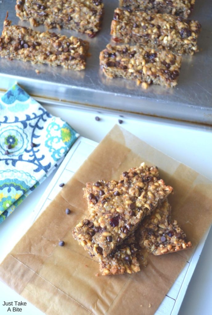Gluten, Oat & Nut Free Chewy Granola Bars In the Oven in Under 10 Min!