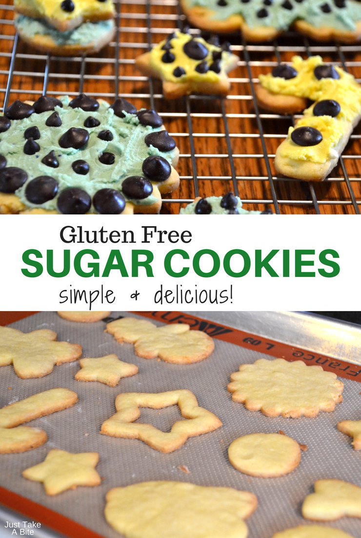 Gluten free sugar cookies are fun to cut and decorate any time of year. These hold up well and are so simple to make!