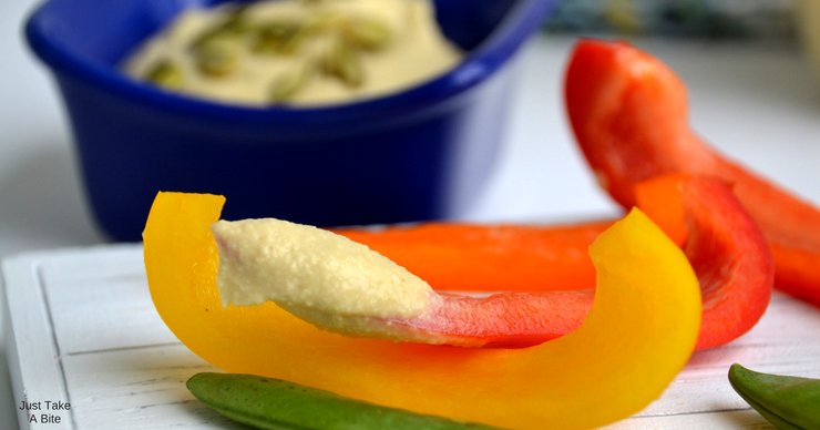 Grain and nut free mineral rich hummus makes the perfect snack or lunch box addition. This is will soon become a kid favorite for dipping veggies!