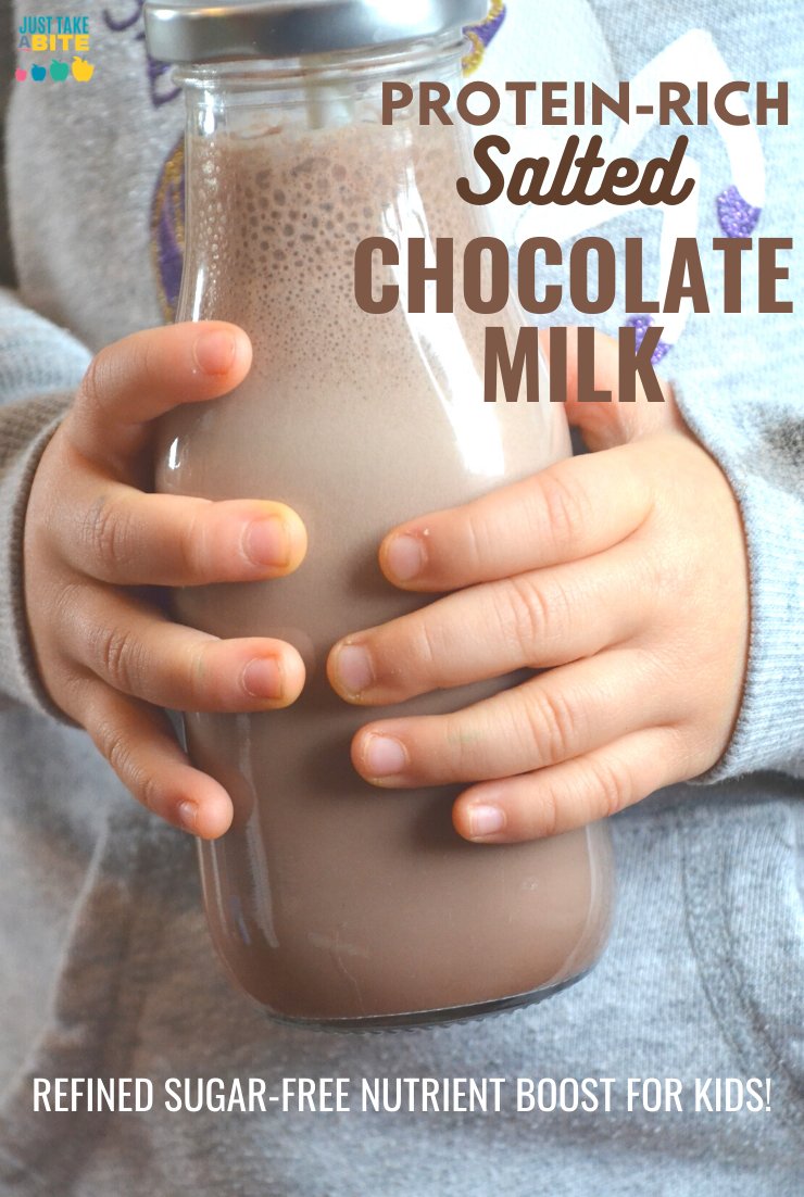 Healthy Chocolate Milk for Kids with a protein boost!