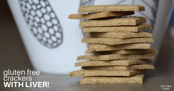 Looking for a crunchy snack that isn't loaded with junk? These gluten free crackers with liver are made with healthy fat and lots of vitamins and minerals! Snack away.