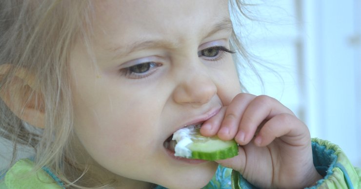 child chewing