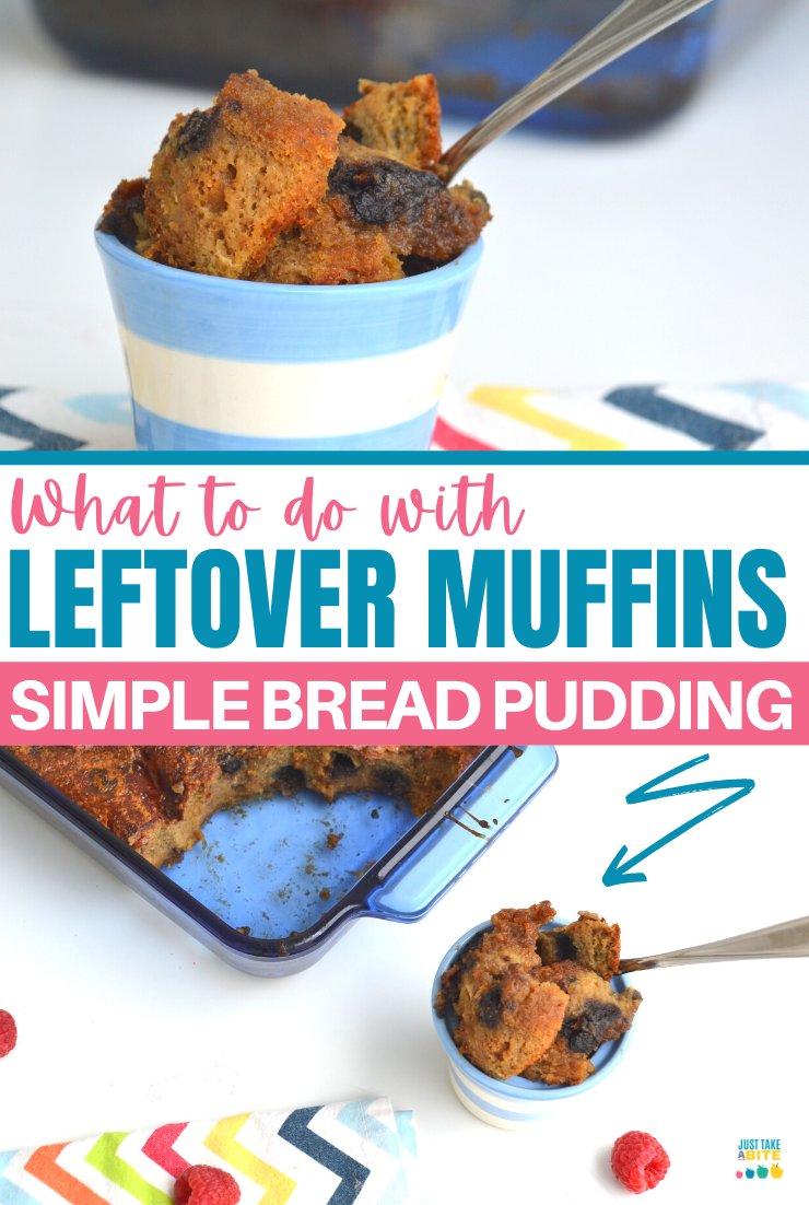 How to use up leftover muffins. Don't let those extra muffins go to waste! Whether they are getting stale or are starting to crumble, leftover muffins make amazing bread pudding. #leftovermuffins #simplefood #glutenfree #breadpudding