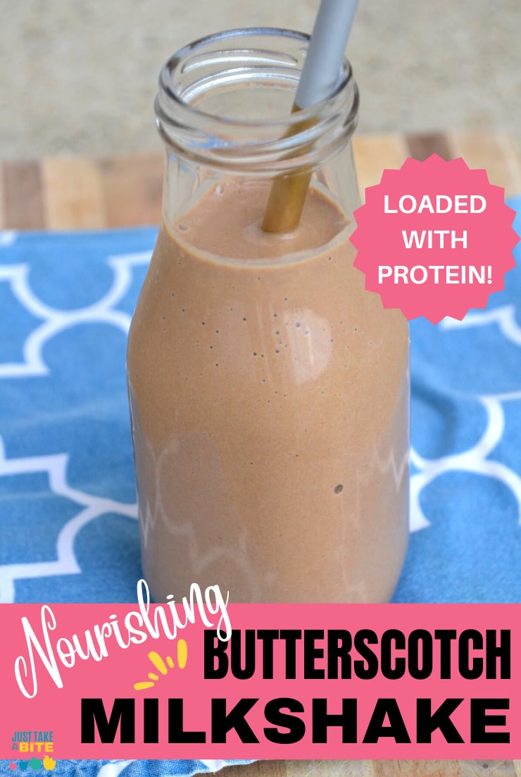 Nutrient-Dense Butterscotch Milkshake for Kids | Loaded with proatein and healthy fat!