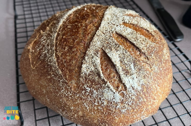 Easy Freshly Milled Wheat Sourdough Bread